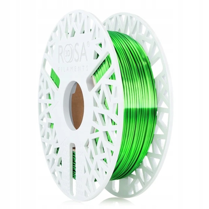 Филамент 3D, ROSA3D, PLA-Silk Green 1,75 mm 0,5 kg