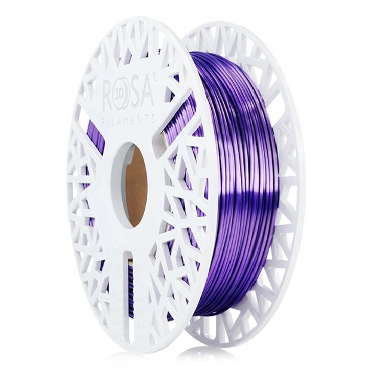 Filament 3D, Rosa3D, PLA-Silk, 1.75 mm, Usor De Imprimat, Luciu Ridicat, Pentru Incepatori, Durabil, Obiect Decorativ, Compatibilitate Larga, Imprimare 3D, Performante Ridicate, 0.5 kg, Violet