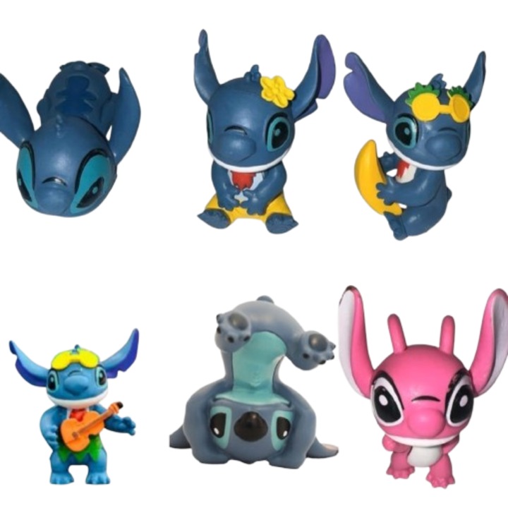Комплект от 6 фигурки Lilo & Stitch, Tnagora, 9 см