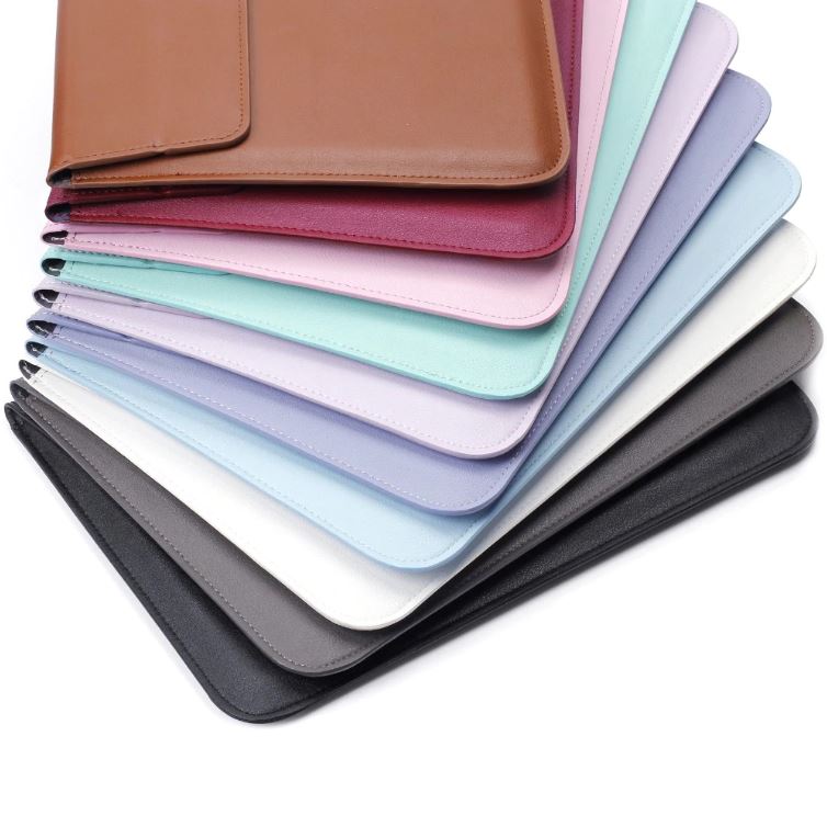 Husa din Piele pentru Macbook Air/Pro, Capac cu Magnet, Ecran 13-14 inch, Turcoaz