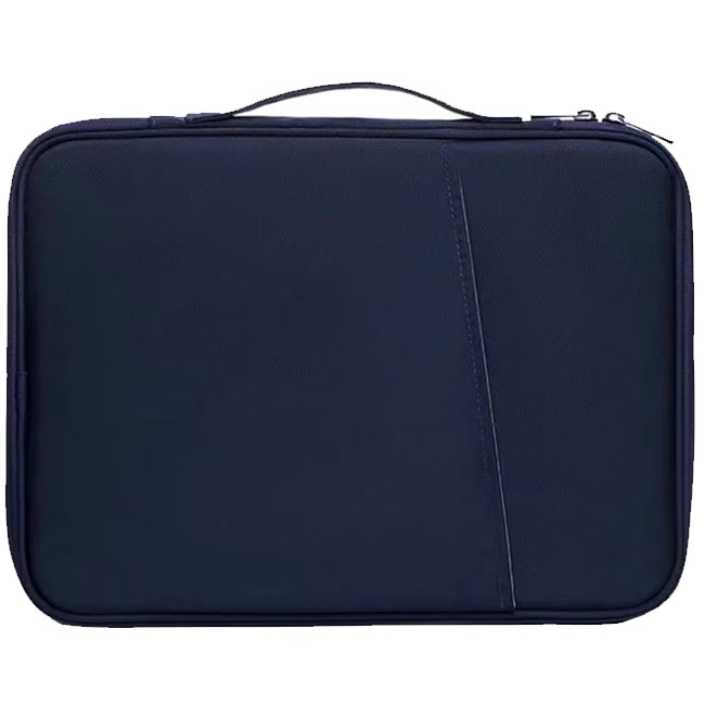 Geanta pentru Laptop 13.3"-14", Textil rezistent, Compatibil MacBook, Buzunare multiple, Bleumarin