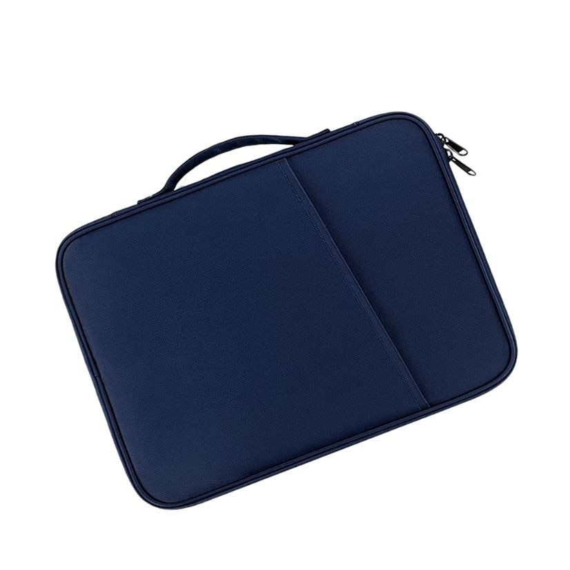 Geanta pentru Laptop 13.3"-14", Textil rezistent, Compatibil MacBook, Buzunare multiple, Bleumarin