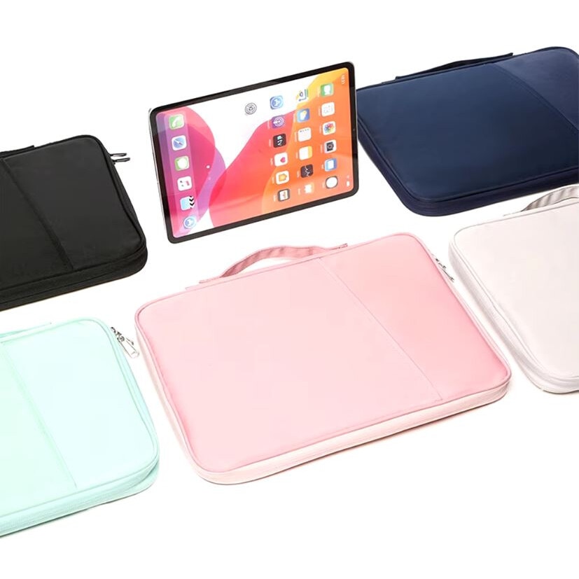 Geanta pentru Laptop 13.3"-14", Textil rezistent, Compatibil MacBook, Buzunare multiple, Bleumarin