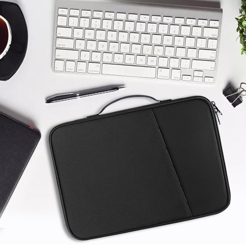 Geanta pentru Laptop 15"-16", Textil rezistent, Compatibil MacBook, Buzunare multiple, Negru