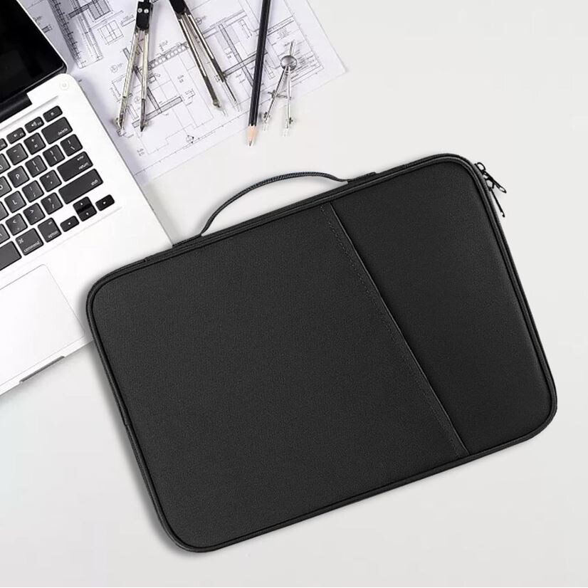 Geanta pentru Laptop 15"-16", Textil rezistent, Compatibil MacBook, Buzunare multiple, Negru