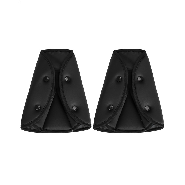 Set 2 piese de cleme pentru centura de siguranta pentru copii, ZXJDN®, potrivite pentru scaune auto, 20*24, 5 cm, negru