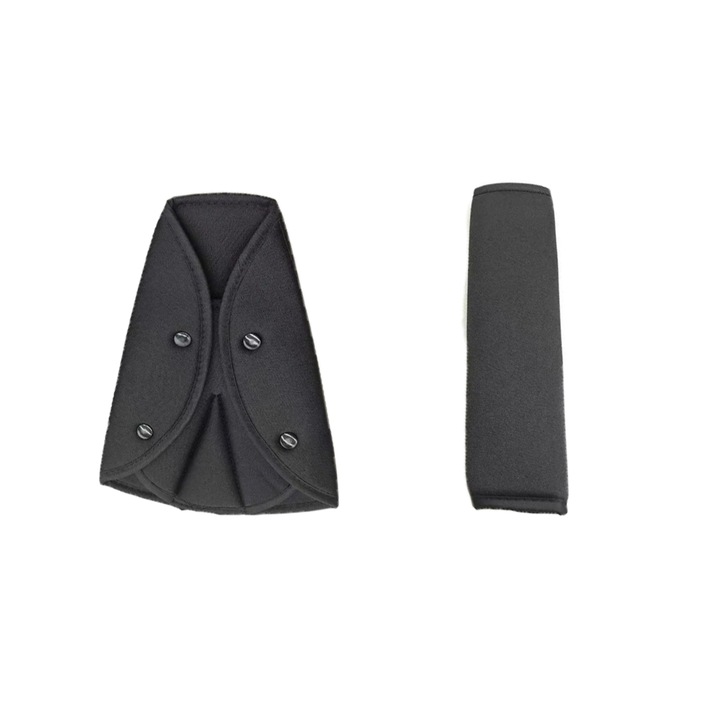 Set 2 cleme pentru centura de siguranta pentru copii, ZXJDN®, potrivite pentru scaune auto, 23, 5*18, 5cm, negru