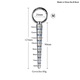 Dilatator uretral, design scara, material din otel inoxidabil, cu inel circular, BDSM, lungime 123 mm, latime 6-13 mm, argintiu