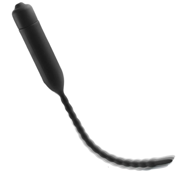 Вибратор дилататор на уретрата, 10 режима, медицински силикон, ергономичен дизайн, 45 см, черен