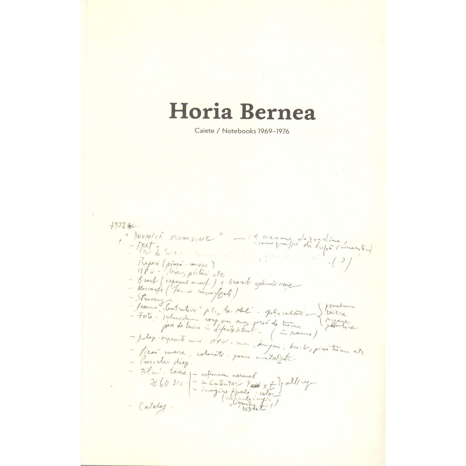 Caiete - Notebooks 1976 - 1976 - Horia Bernea