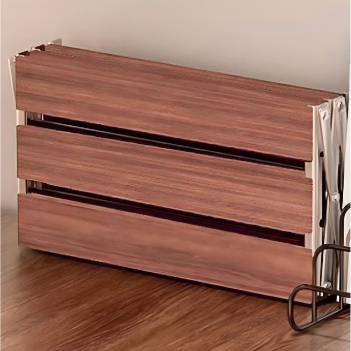 Összecsukható asztali polc, fém és fa, 34,5x30x17 cm, 1,22 kg