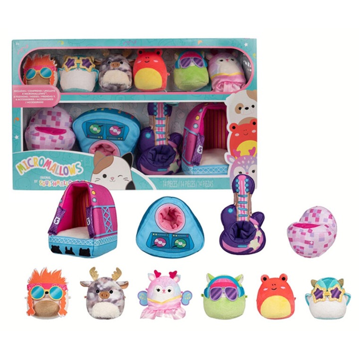 Set SQUISHMALLOWS MICROMALLOWS, plus 6cm, multicolor, 40,5x25x10,5cm