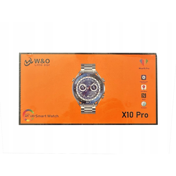 SmartWatch X10 PRO METAL Menu RO Talks NFC 1.55" HD AMOLED Android iOS