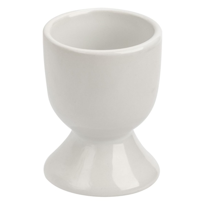 Бяла керамична поставка за яйца ø4.5x6.5см