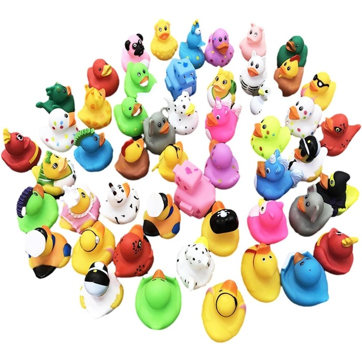 Set 50 Ratuste pentru Baie, Cyrax, 6x5.5x5.5 cm, Multicolore