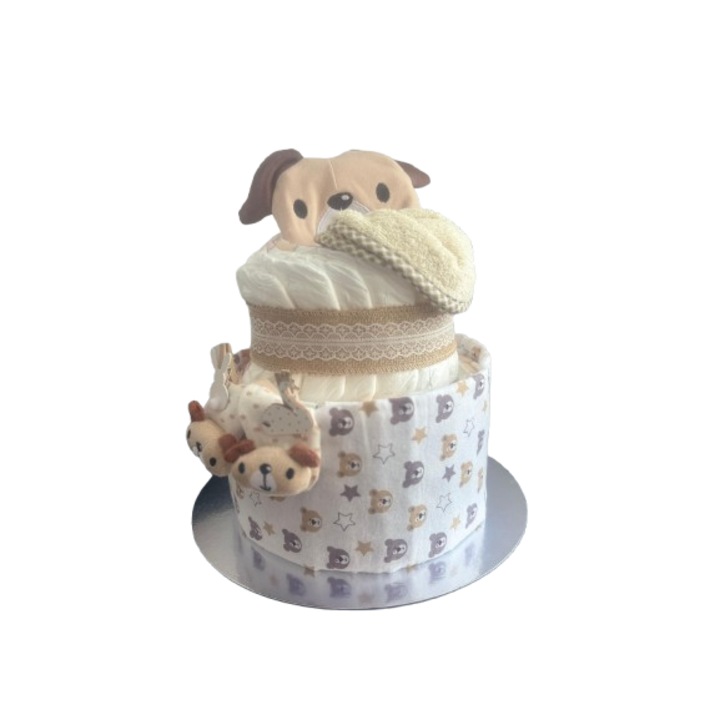 Tort scutece, crem, 40 piese