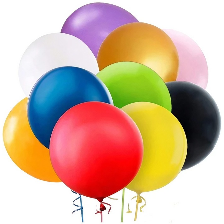 6 db Latex lufi készlet, Model Party Jumbo, 45 cm, tarka, Avaleea