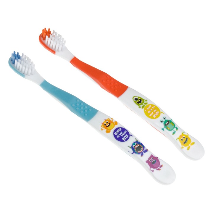 Fogkefék, LifeTime, Monster Model, 2 db-os készlet, Többszínű, 3 év feletti