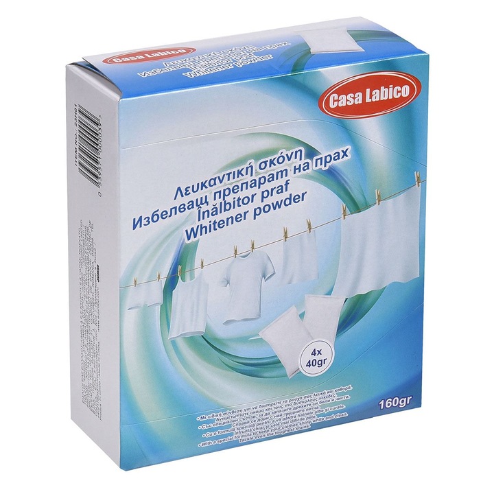 Casa Labico fehérítő por, nehéz foltok tisztítása, fehér, 4x40g