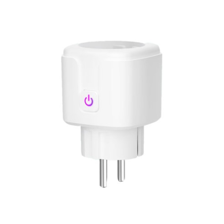 BeSmart okos aljzat, TP22A, mobil, 230V / 50Hz, 10A, OEM, kompatibilis a Google Home, Amazon Alexa, TuyaSmart és SmartLife, fehér