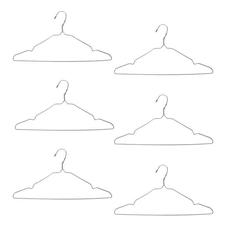 Закачалки, 40 см, сив, комплект от 6 части