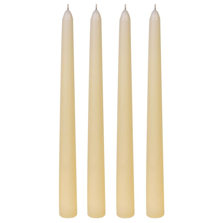 Set Lumanări Ecru pentru Sfesnic 2.5x25cm - 4buc