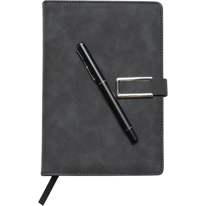 Комплект Тефтер A5 и Химикал BiroCO, Черен