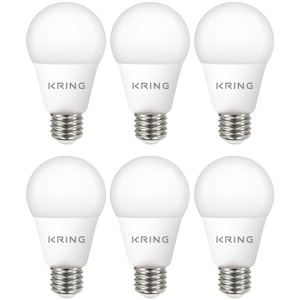 Set 6 becuri LED Kring, E27, 12W (110W), 1500 lm, lumina neutra (4000K), clasa energetica E