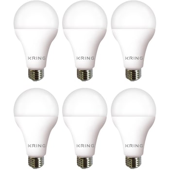 Set 6 becuri LED Kring, E27, 17W (140W), 2100 lm, lumina neutra (4000K), clasa energetica E