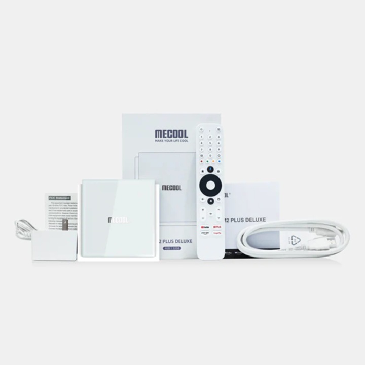 Тв бокс MECOOL KM2 PLUS Deluxe, Android TV, 4GB RAM, 32GB ROM