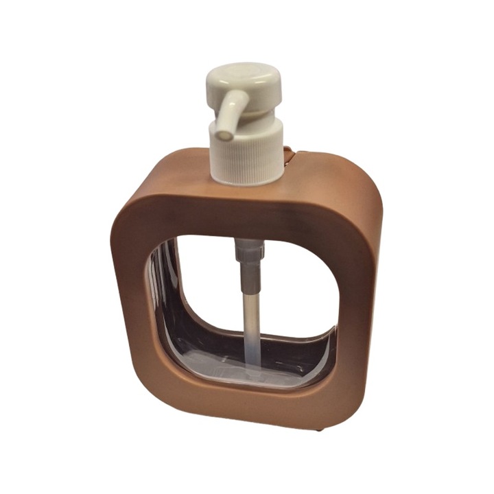 Folyékony szappan adagoló, műanyag, Y002, barna, 500 ml