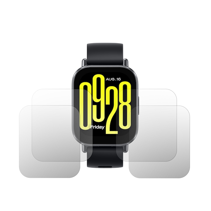 Комплект от 4X Folie24 протектори за екран, за Xiaomi Redmi Watch 5 Active, 2X Ultra-Clear + 2X Matte, Adhesive, гъвкави със саморегенерация