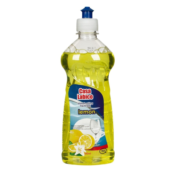 Folyékony mosogatószer, Casa Labico, citrom ízű, űrtartalom 500 ml