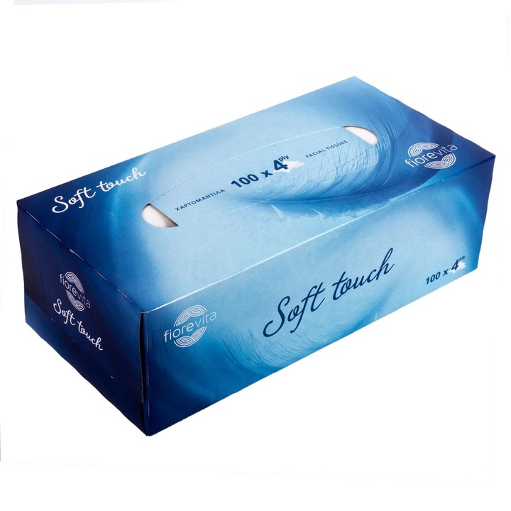 Servetele Fata Fiorevita, Soft Touch, 100 Bucati, 4 Straturi, Alb