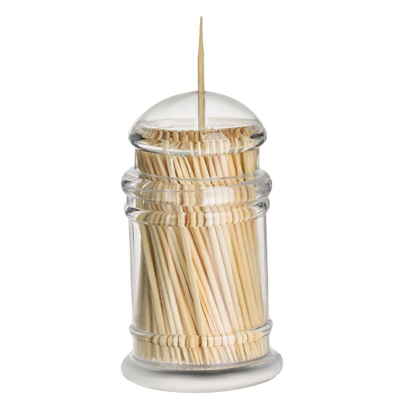 Set Recipiente Scobitori, Bambus, 3 Bucati, Capace Transparente - eMAG.ro