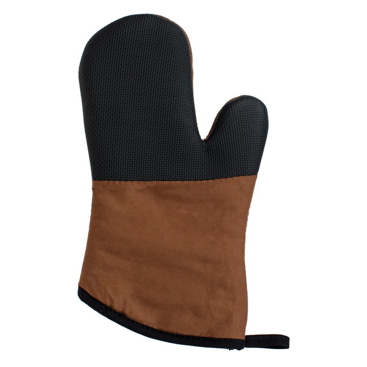 Кухненска ръкавица - Барбекю неопренова кафява черна 17x33см