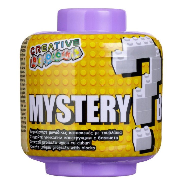 Set Cuburi Constructie Creative, Floare, Cutie Misterioasa, Plastic, Lila