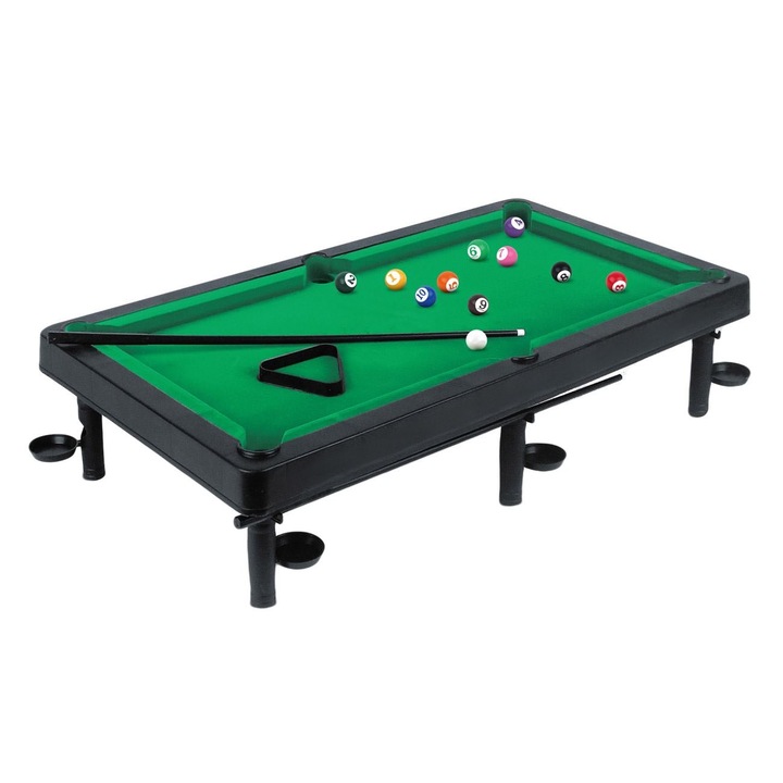 Masa de Biliard din Plastic 63.8x35x15.5cm, usor de transportat, ideala pentru interior si exterior, distractiva pentru intreaga familie