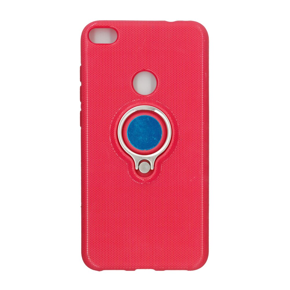 Husa EuroCELL din silicon, cu magnet si inel suport pentru Huawei P8 Lite 2017,rosu
