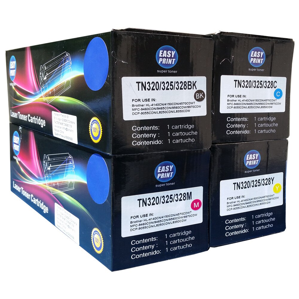 Set tonere EASY PRINT Negru/Cyan/Magenta/Galben, 1x 2500 + 3x 1400 pag, compatibil TN320/325/328