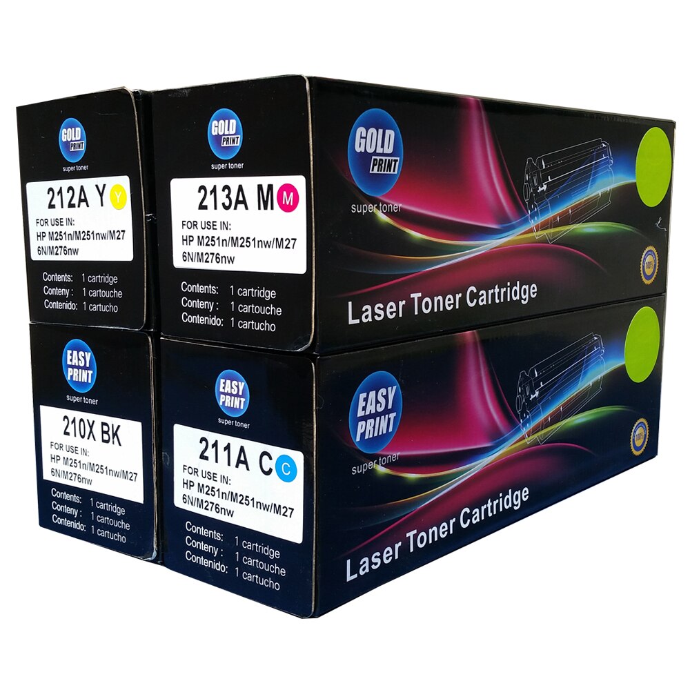 Set tonere EASY PRINT Negru/Cyan/Magenta/Galben, 1x 2400 + 3x 1800 pag, compatibil CF210X/CF211A/CF212A/CF213A