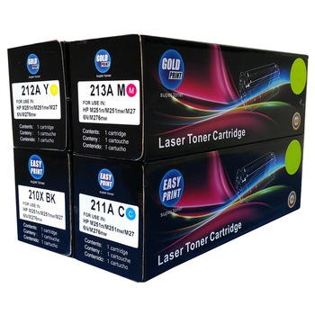 Set tonere EASY PRINT Negru/Cyan/Magenta/Galben, 1x 2400 + 3x 1800 pag, compatibil CF210X/CF211A/CF212A/CF213A Set tonere EASY PRINT Negru/Cyan/Magenta/Galben, 1x 2400 + 3x 1800 pag, compatibil CF210X/CF211A/CF212A/CF213A