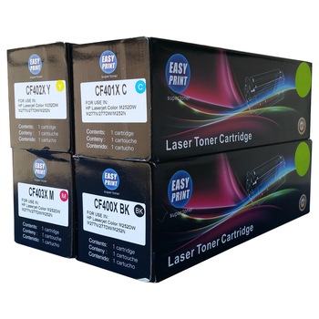 Set tonere EASY PRINT Negru/Cyan/Magenta/Galben, 1x 2800 + 3x 2300 pag, compatibil CF400X/CF401X/CF402X/CF403X Set tonere EASY PRINT Negru/Cyan/Magenta/Galben, 1x 2800 + 3x 2300 pag, compatibil CF400X/CF401X/CF402X/CF403X