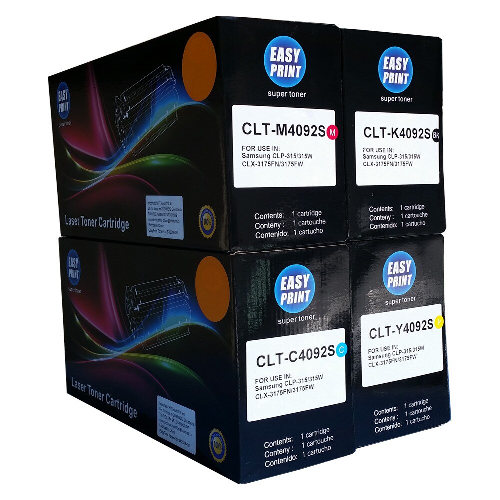 Set tonere EASY PRINT Negru/Cyan/Magenta/Galben, 1x 1500 + 3x 1000 pag, compatibil CLT-K4092S/CLT-C4092S/CLT-M4092S/CLT-Y4092S