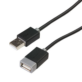 Cablu prelungitor Serioux, USB A 2.0 tata - USB-A 2.0 mama, conectori auriti, 3m, negru Cablu prelungitor Serioux, USB A 2.0 tata - USB-A 2.0 mama, conectori auriti, 3m, negru