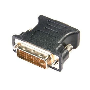 Adaptor Serioux, DVI 18+5 pini tata - VGA 15 pini mama, conectori auriti, negru Adaptor Serioux, DVI 18+5 pini tata - VGA 15 pini mama, conectori auriti, negru