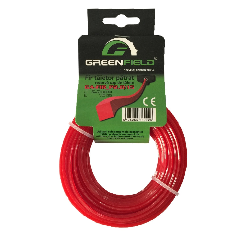 Rezerva fir din nailon cu sectiunea patrata, Greenfield GA-FIR_P2MM/15 M