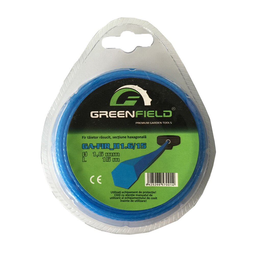 Rezerva fir din nailon cu sectiune hexagonala, Greenfield GA-FIR_H1.6MM/15 M