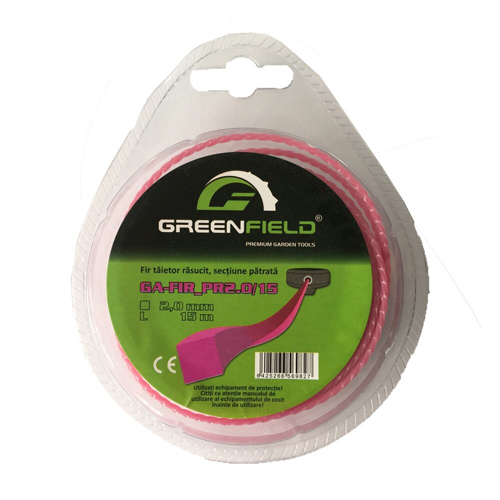 Rezerva fir din nailon cu sectiune patrat rasucit, Greenfield GA-FIR_PR2MM/15 M