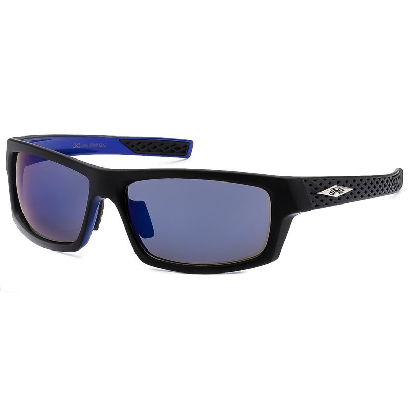 Ochelari de soare negru/albastru pentru barbati, Lentile Oglinda Albastra, Xloop